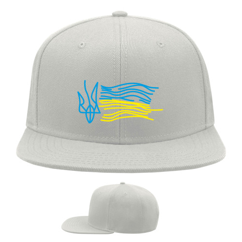 Snapback Baseball Cap - Trident and ensign of Ukraine creative - Mfest