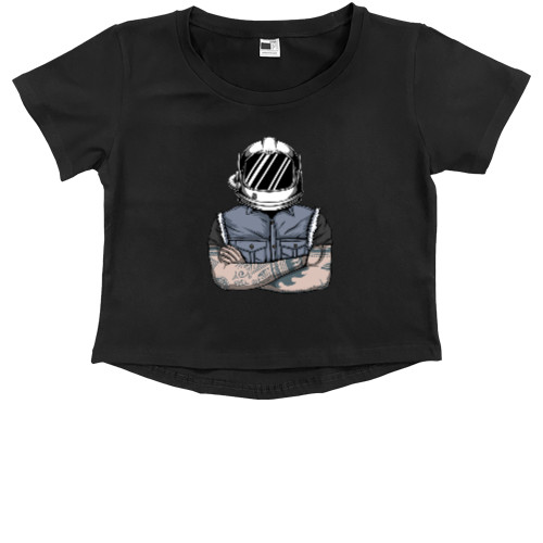 Космос - Kids' Premium Cropped T-Shirt - Крутой космонавт - Mfest