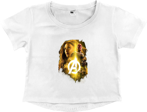 Women's Cropped Premium T-Shirt - marvel heroes - Mfest