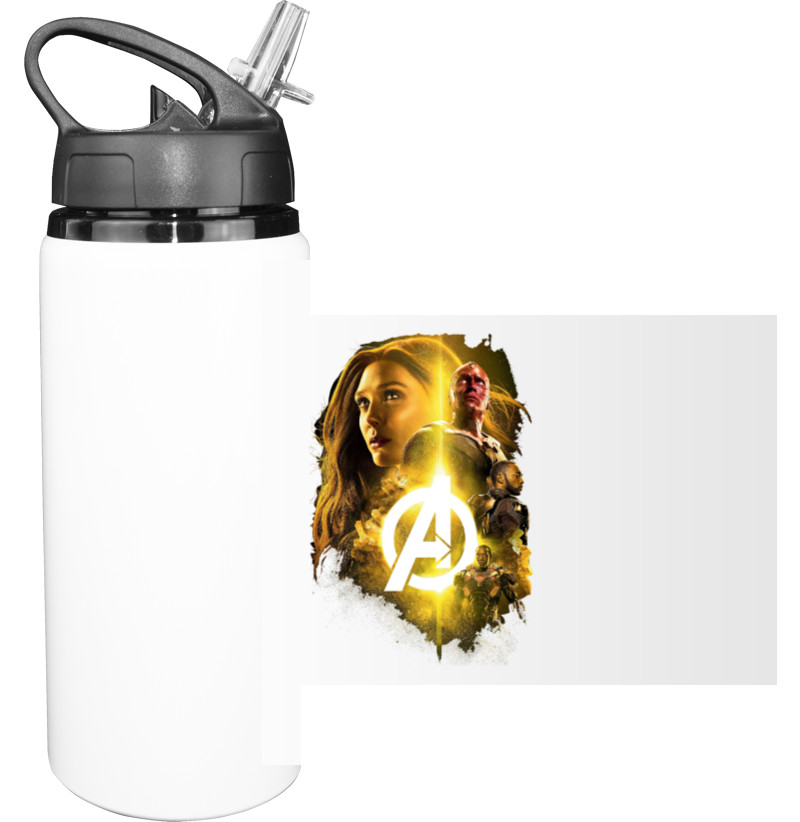 Sport Water Bottle - marvel heroes - Mfest