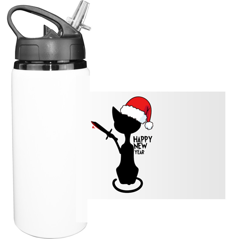 Sport Water Bottle - Happy New Year Kat weapon - Mfest