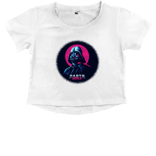 Kids' Premium Cropped T-Shirt - Darth Vader Star Wars - Mfest