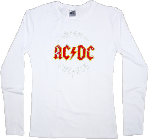 Women's Longsleeve Shirt - AC DC rock 'n' roll art - Mfest