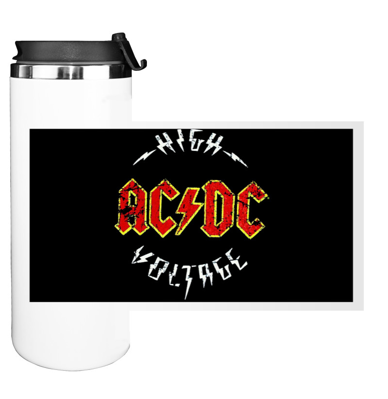 Water Bottle on Tumbler - AC DC rock 'n' roll art - Mfest