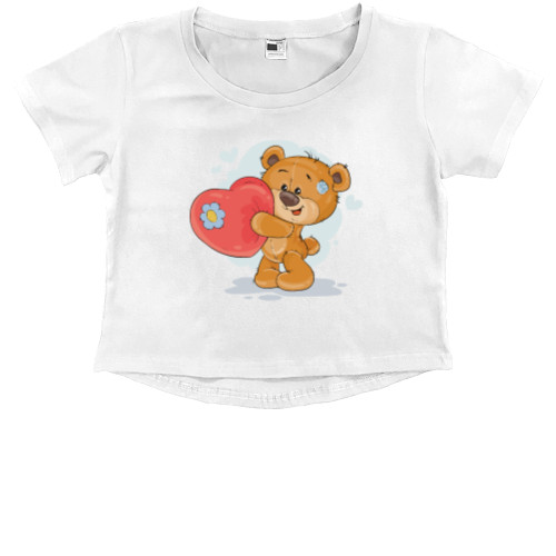 Kids' Premium Cropped T-Shirt - Vedmedic with Heart - Mfest