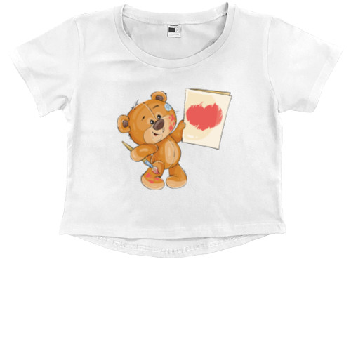 Kids' Premium Cropped T-Shirt - Vedmedic Valentine's Day - Mfest