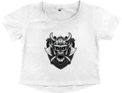 Women's Cropped Premium T-Shirt - Vikings - Mfest