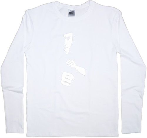 Men's Longsleeve Shirt - Bruce Lee white - Mfest