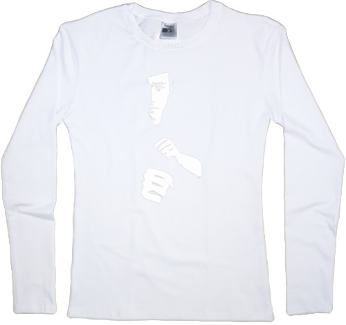 Women's Longsleeve Shirt - Bruce Lee white - Mfest