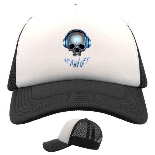 Trucker Cap - standoff 2 scull art png - Mfest