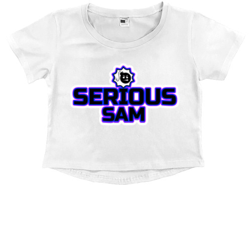 Kids' Premium Cropped T-Shirt - serious sam - Mfest