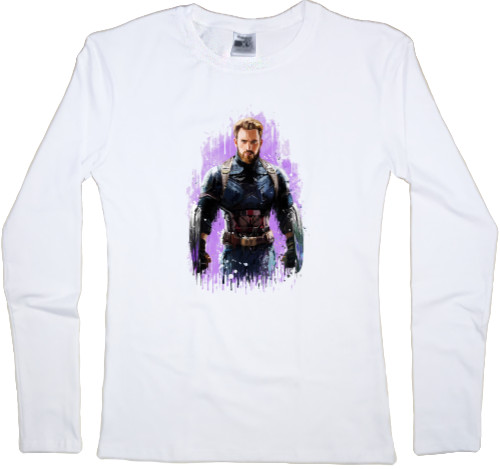 Women's Longsleeve Shirt - Captain America art - Mfest