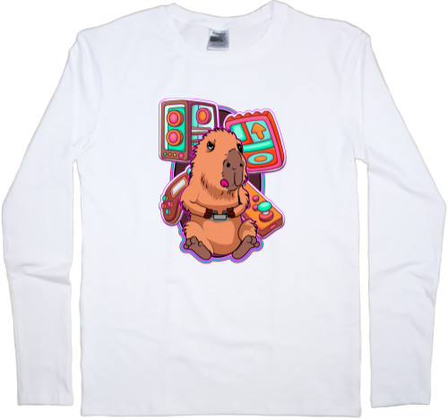 Kids' Longsleeve Shirt - Capibara Gamer - Mfest