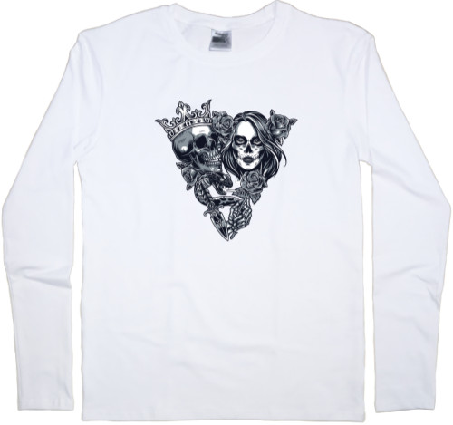 Men's Longsleeve Shirt - Girl Skull art - Mfest