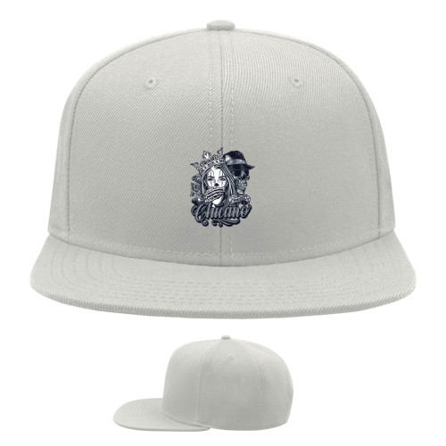 Snapback Baseball Cap - Girl with a Skeleton - Mfest