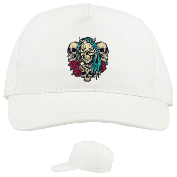 Baseball Caps - 5 panel - Girl with Skulls - Mfest