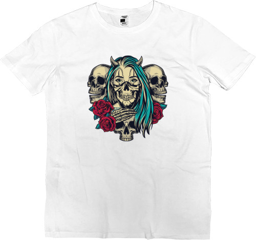 Kids' Premium T-Shirt - Girl with Skulls - Mfest