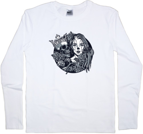 Men's Longsleeve Shirt - Girl with a skeleton mexico - Mfest