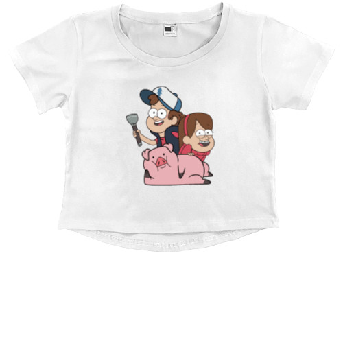 Kids' Premium Cropped T-Shirt - Gravity Falls - Mfest