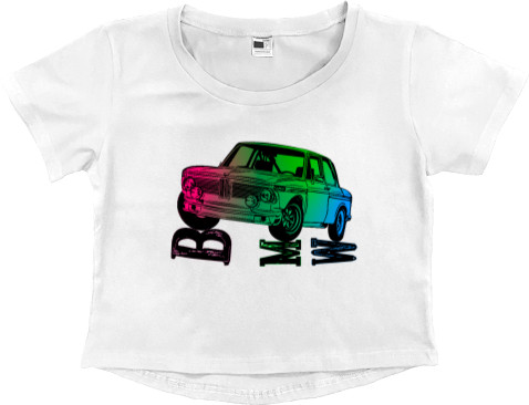 Women's Cropped Premium T-Shirt - Retro BMW BMW Juicy - Mfest