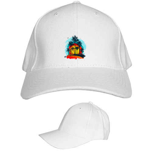 Kids' Baseball Cap 6-panel - Palm trees in the Tropics - Mfest