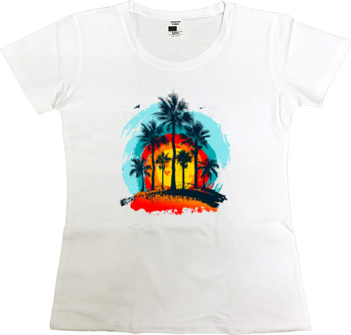 Women's Premium T-Shirt - Palm trees in the Tropics - Mfest