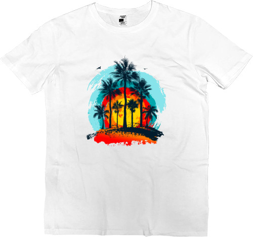 Men’s Premium T-Shirt - Palm trees in the Tropics - Mfest