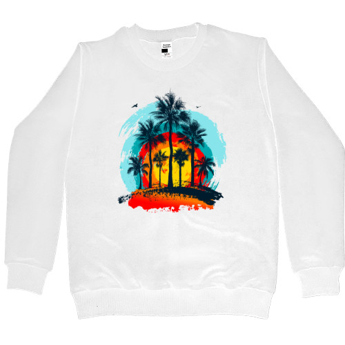 Women's Premium Sweatshirt - Palm trees in the Tropics - Mfest