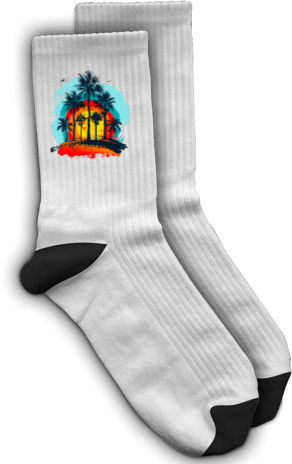 Socks - Palm trees in the Tropics - Mfest