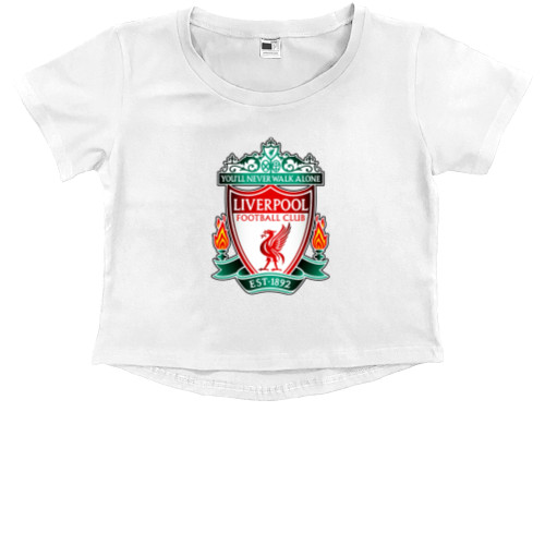 Kids' Premium Cropped T-Shirt - Liverpool Logo - Mfest