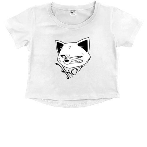 Kids' Premium Cropped T-Shirt - Raccoon art - Mfest