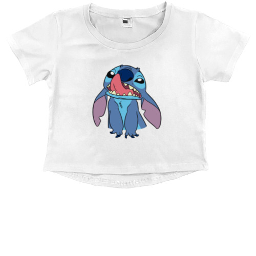 Kids' Premium Cropped T-Shirt - Stich Lizun - Mfest