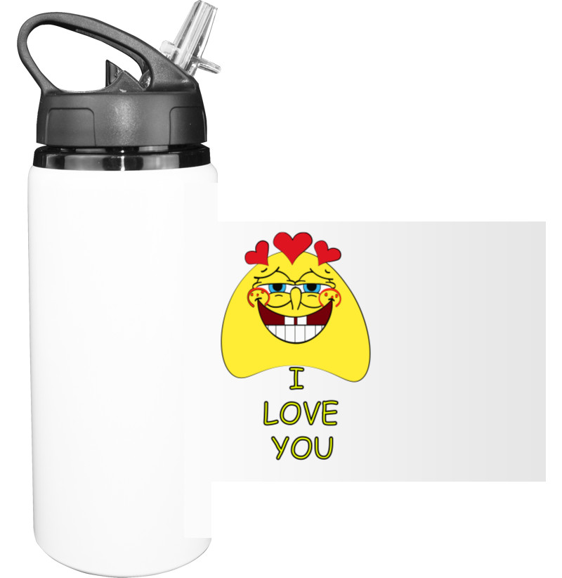 Sport Water Bottle - Spongebob I Love You - Mfest