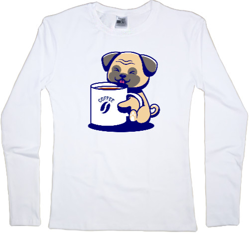 Women's Longsleeve Shirt - Coffee Dog - Mfest