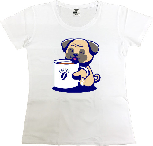 Women's Premium T-Shirt - Coffee Dog - Mfest