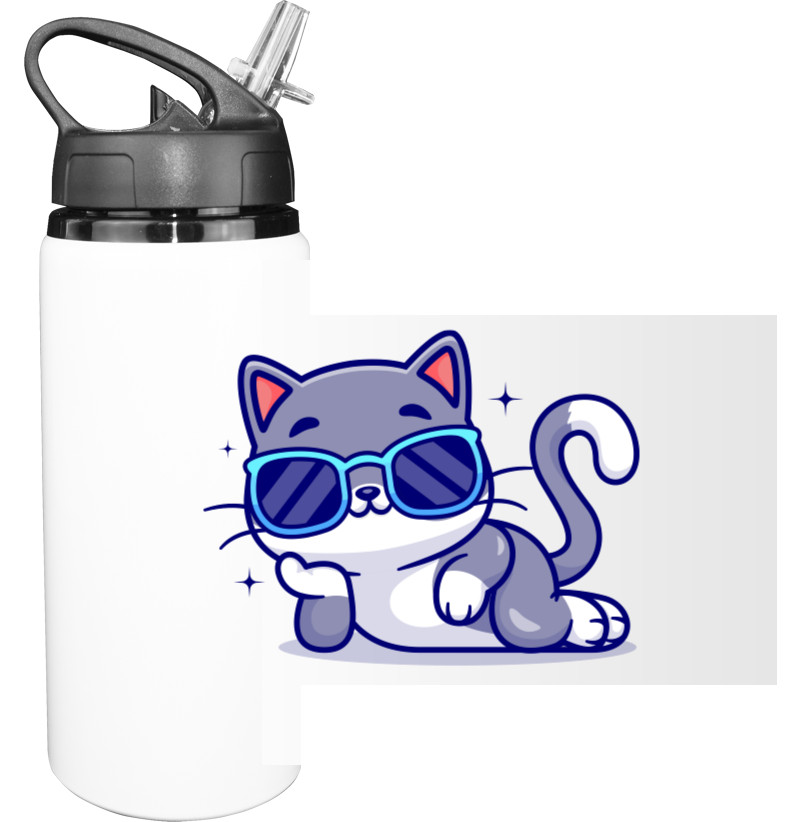 Sport Water Bottle - Крутой Кот - Mfest