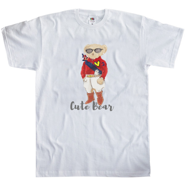 Men's T-Shirt Fruit of the loom - Cute Bear, Polo Bear, Teddy Bear - Mfest