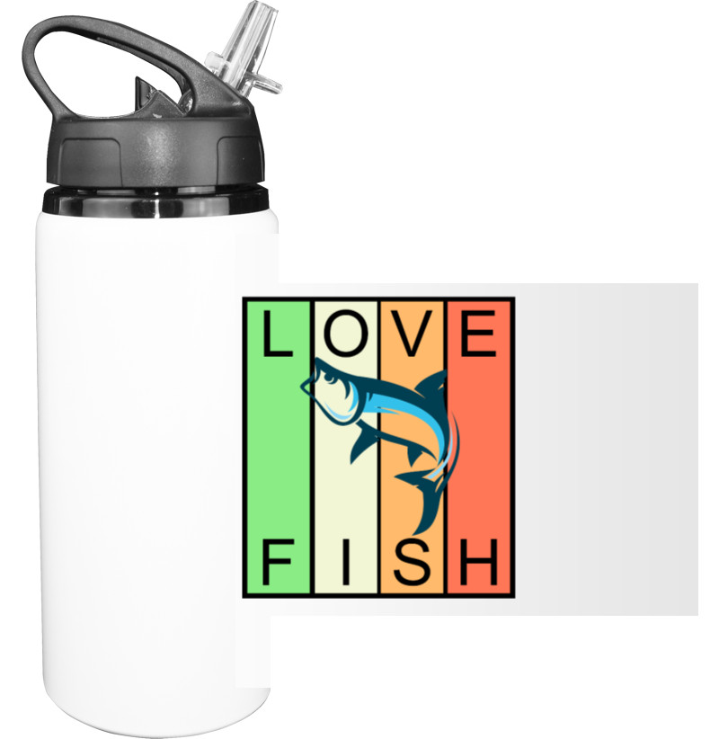 Sport Water Bottle - LOVE FISH - Mfest