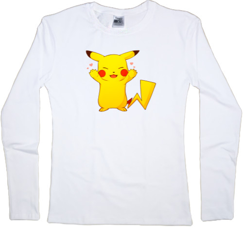 Women's Longsleeve Shirt - Pikachu with a heart - Mfest