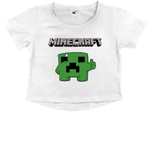 Kids' Premium Cropped T-Shirt - Minecraft 2 - Mfest