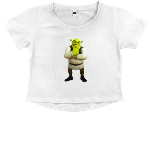 Kids' Premium Cropped T-Shirt - shrek - Mfest