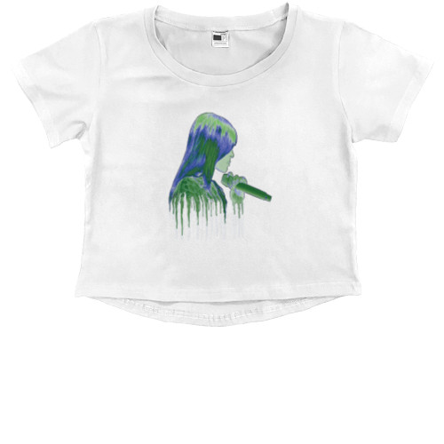 Kids' Premium Cropped T-Shirt - Billie Eilish 5 - Mfest