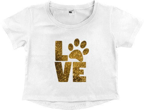 Women's Cropped Premium T-Shirt - LOVE - Mfest