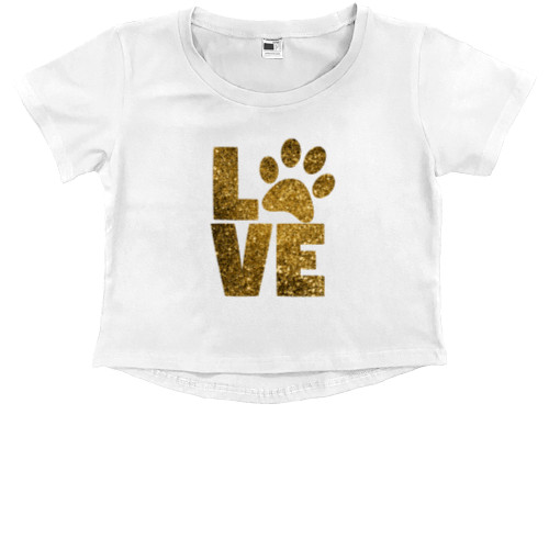 Kids' Premium Cropped T-Shirt - LOVE - Mfest