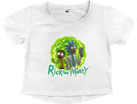 Women's Cropped Premium T-Shirt - Rick and Morty - Mfest