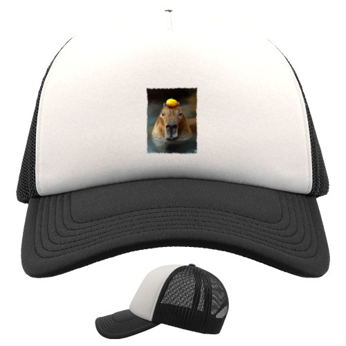 Kids' Trucker Cap - capybara in the water - Mfest