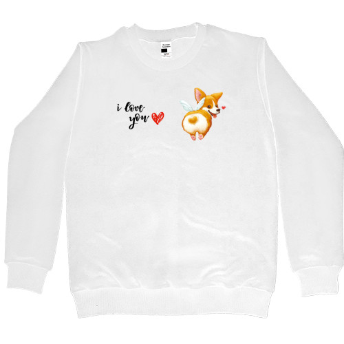 Women's Premium Sweatshirt - corgi angel - Mfest