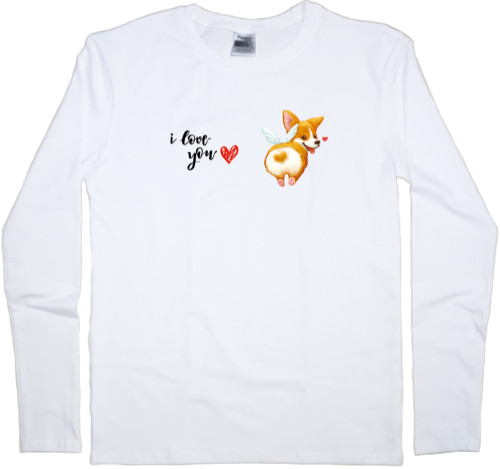 Men's Longsleeve Shirt - corgi angel - Mfest