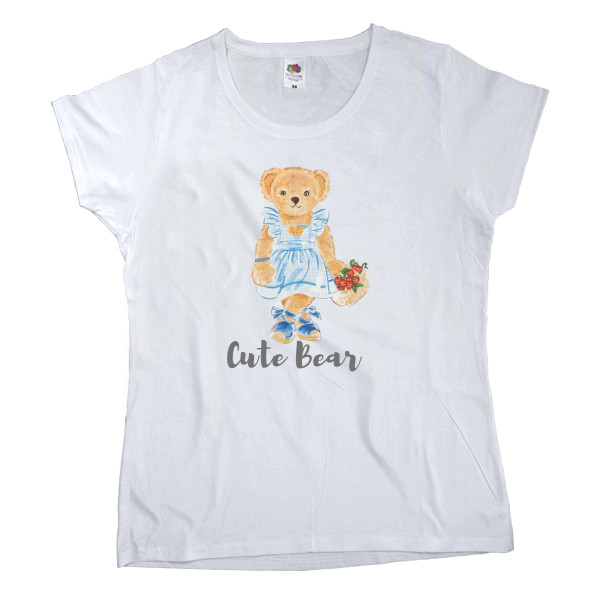 Women's T-shirt Fruit of the loom - Cute Bear, Teddy Bear - Mfest