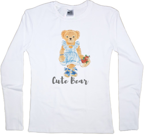 Women's Longsleeve Shirt - Cute Bear, Teddy Bear - Mfest